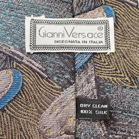 Vintage 90S Gianni Versace Tie Abstract Pastel